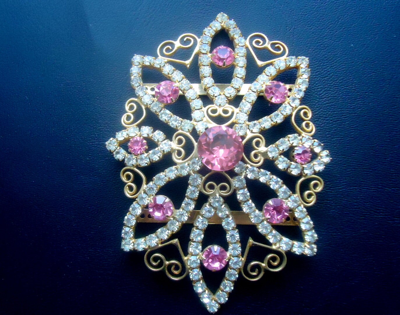 Vintage Juliana Belt Buckle DeLizza & Elster Crystal Fur Coat Buckle - BOOK PIECE