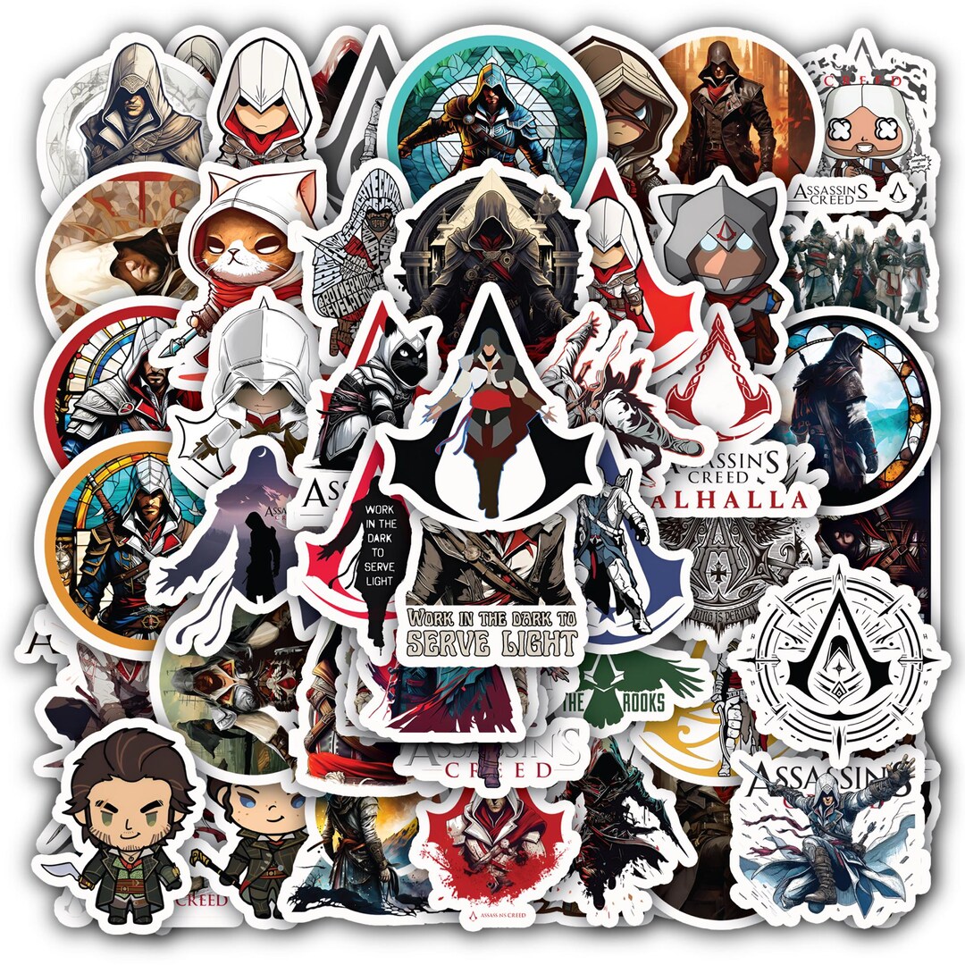 Assassin’s Creed Shadows Stickers Sheet – Samurai Game Vinyl Decals for ...