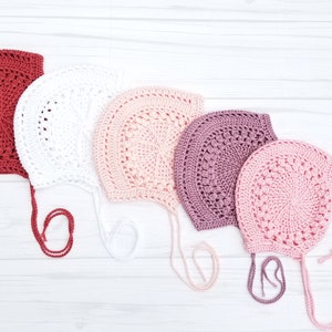 Retro Style Bonnet. Crochet Toddler Bonnet. Summer Bonnet.