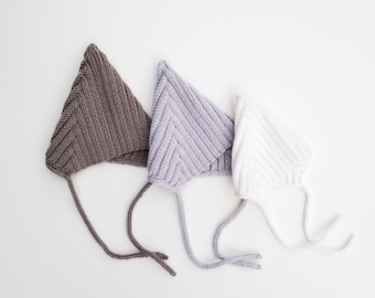 Elf Bonnet. Pixie Bonnet. Hand Knit Baby Pixie Bonnet. Toddler Pixie Bonnet. Baby Pixie Bonnet. Retro Style Baby Bonnet. Merino Wool Elf Hat