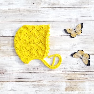 Clearance. Merino Wool Baby Girl Bonnet. Merino Wool Lace Baby Bonnet. Summer Lace Baby Bonnet.  Lace Baby Hat.