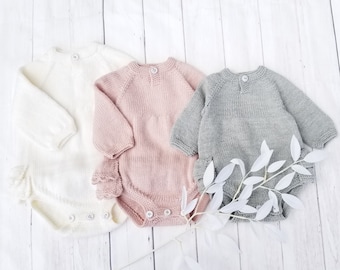 Instant Download Ruffled Romper PDF English Pattern. Knit Baby Romper Pattern. Knitting Pattern Baby Romper. Baby Girl/Boy Romper Pattern.