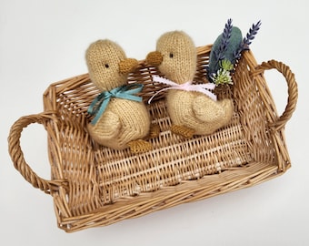 Little Ducklings. Hand Knit Duckling Toy. Amigurumi Toys. Easter Photo Prop. Hand Knit Animal Toy.