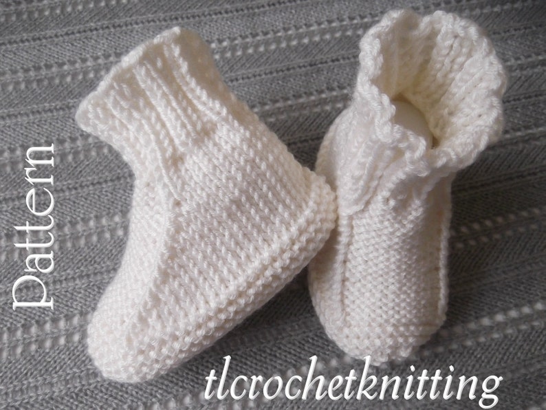 Instant Download Knitted Baby Boots Knitting pattern PDF. Knitting Baby Pattern. Knit for Baby. Knit Booties Pattern. image 1