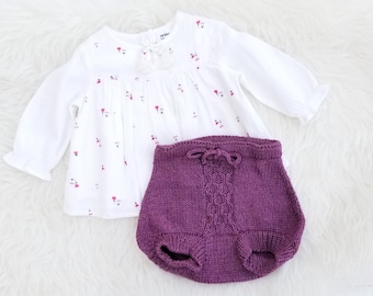 Honeycomb Knit Baby Bloomers English Pattern (PDF)