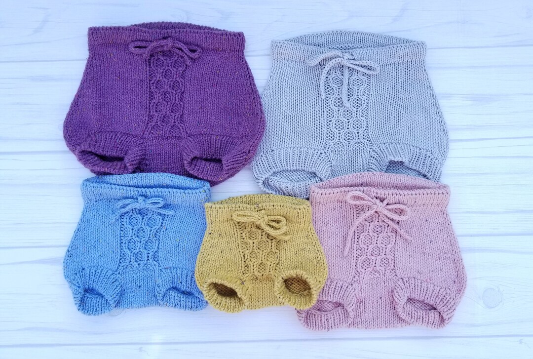 Bloomers. Hand Knit Baby Bloomers. Cotton Baby Bloomers. Baby
