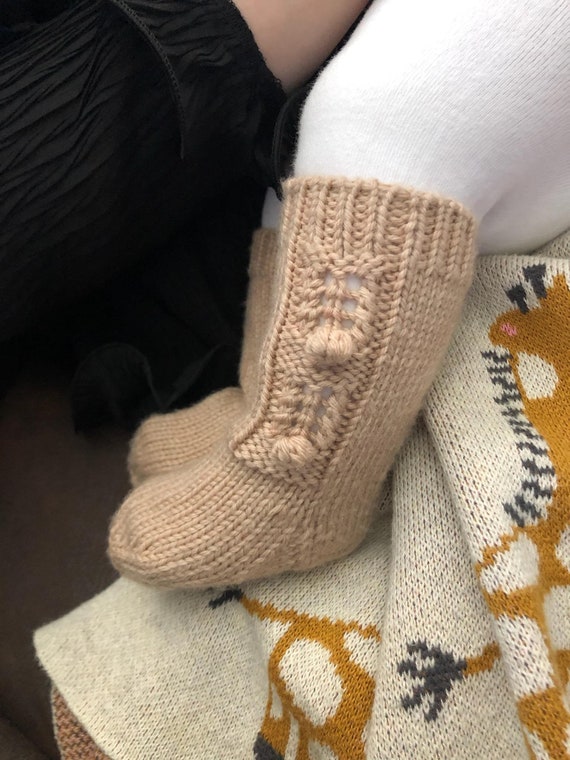 Hand knitted baby socks deals