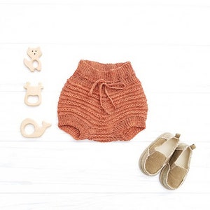 Wool Baby Bloomers. Hand Knit Baby Boy Bloomers. Baby Boy Shorts.