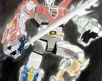 Impresión al carbón de arte de fan de Voltron