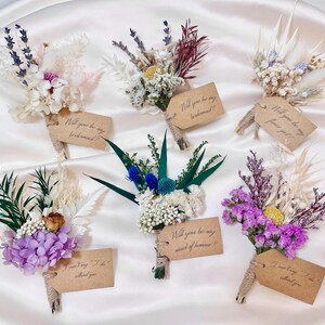 Conjunto de cartões para pedido de casamento para madrinhas, "Quer ser minha madrinha?" e muito mais, convites para festa de casamento, flores secas para casamento, presente para pedido de casamento para madrinhas
