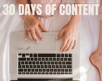 Instagram Content Guide for Small Business | 30 Day Post Plan for Product Sellers
