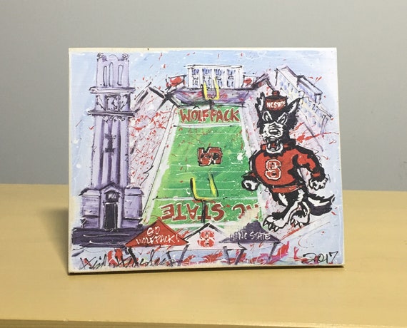 N C State Football Desk Top Print Etsy