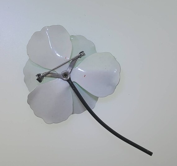 Vintage Mod 1960’s enamel metal flower jewelry  B… - image 3