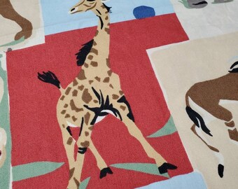 Zoology by Suburban Fabric Animal fabric good for safari themed kids room