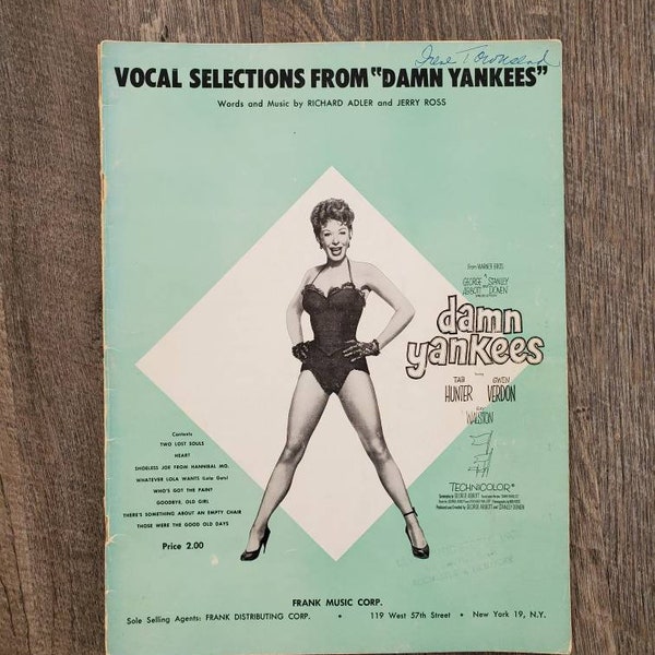 Vintage Sheet Music Etsy