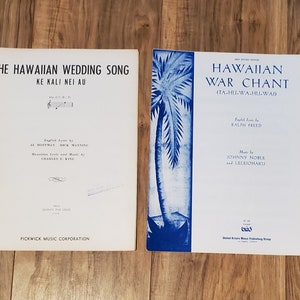 Hawaiian themed sheet music for piano and guitar Vintage sheet music