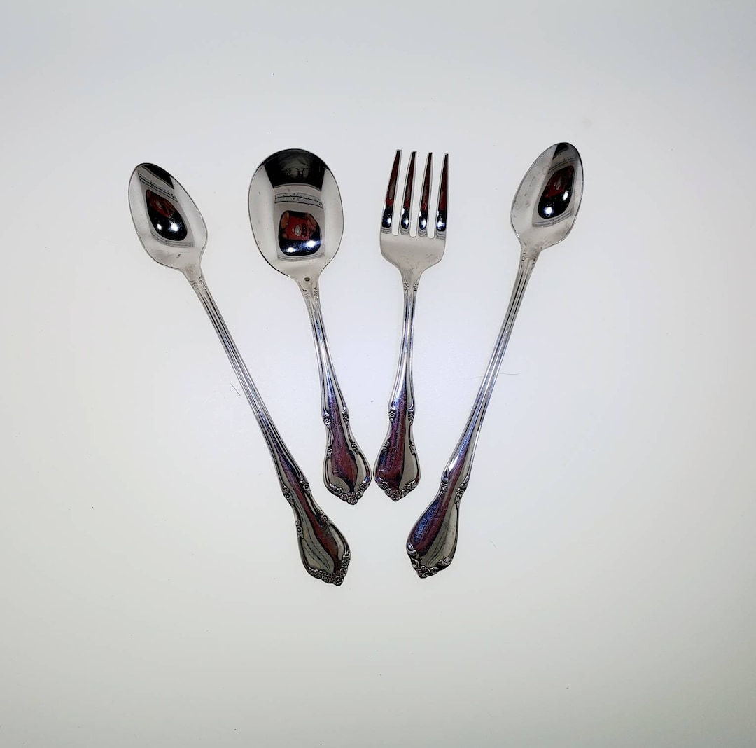 3 Pc SET Oneida TODDLETIME Baby Spoon Fork Infant Stainless Flatware  Silverware