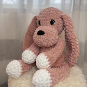Custom Dog Plushie Handmade Made To Order Crochet Puppy Comfort Toy for Nursery Decor or Baby Gift Stuffed Animal