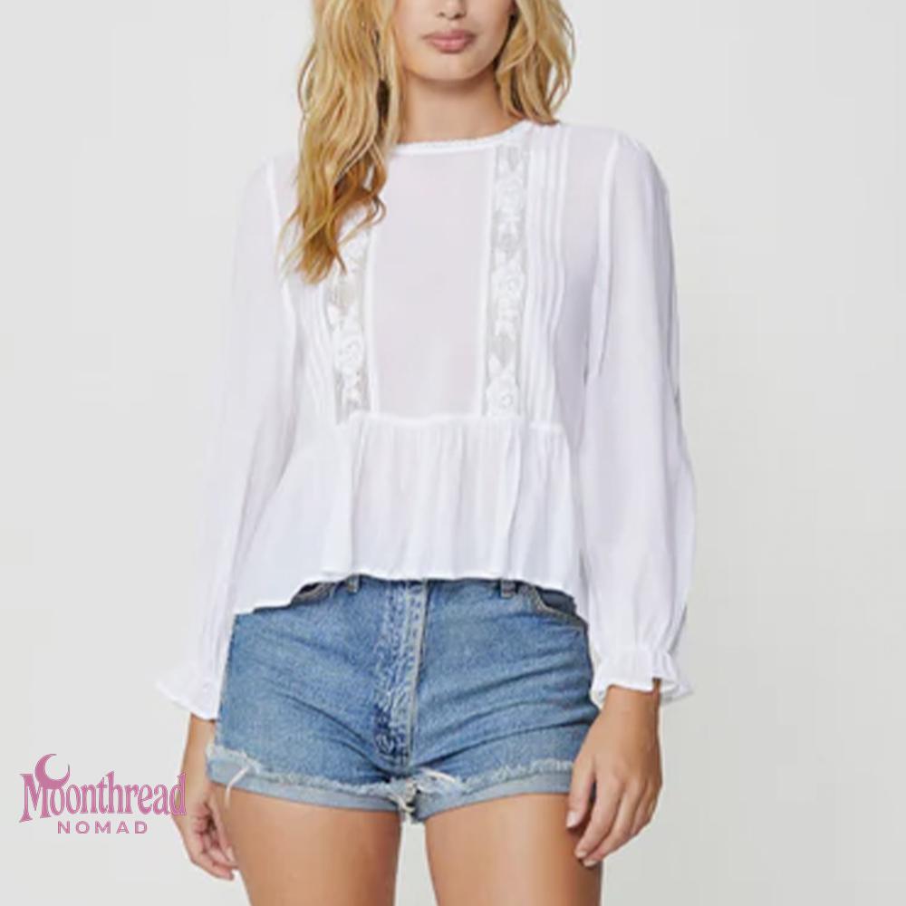 トップス Rmuguet ripple sheer peplum blouse トップス Rmuguet ripple sheer peplum blouse muguet / ripple