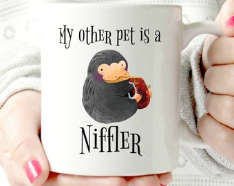 Niffler mug. My other pet is a Niffler.Fantastic Beasts and where to find them -harry potter new film movie Newt Scamander. Queenie