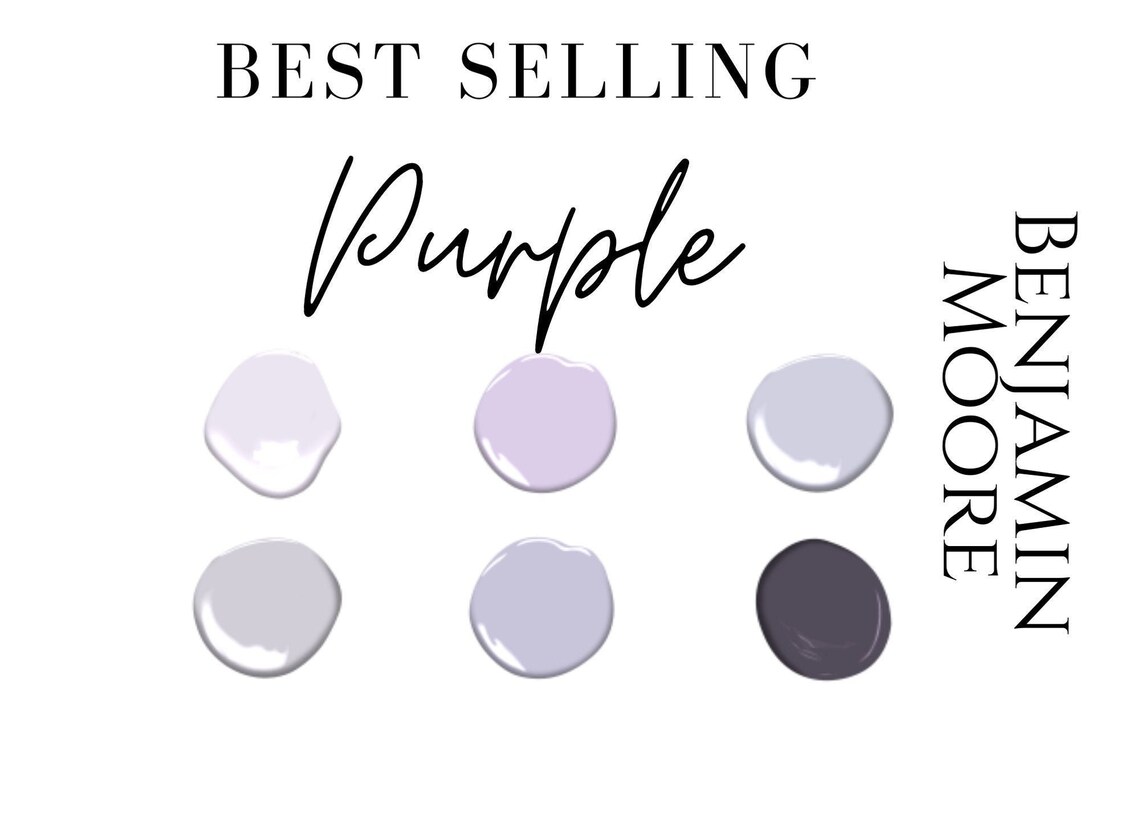 Purple paint colors Benjamin moore Palette trendy naturals Etsy
