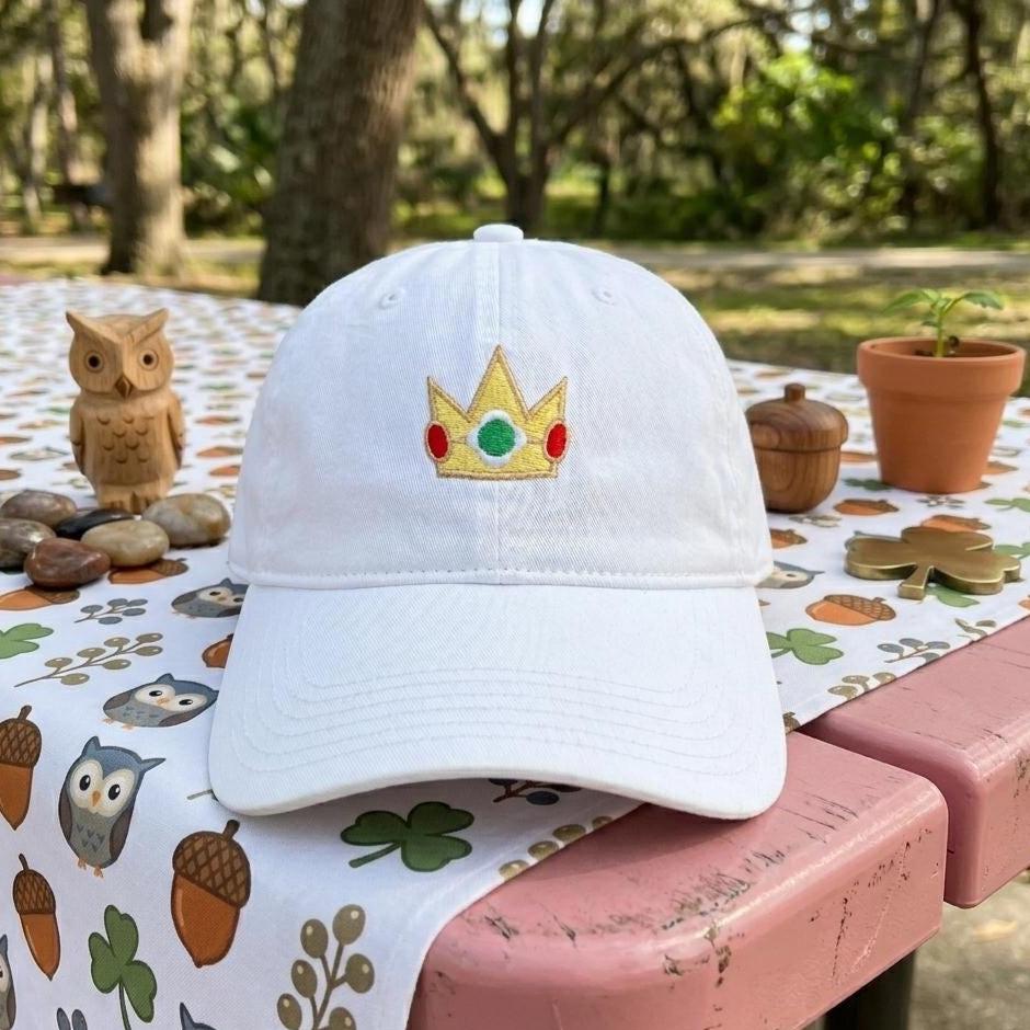 Princess Peach Daisy Rosalina Crown Embroidered Cotton Cap, Gamer ...