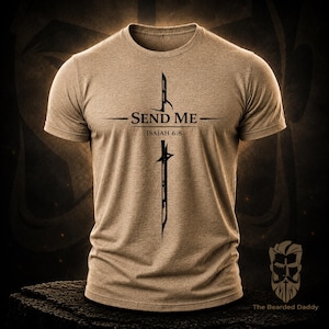 Isaiah 6:8 Shirt Christian T-Shirt Send Me Bible Verse Tee Faith Apparel Jesus Shirt Religious Gift Christian Clothing bild 11