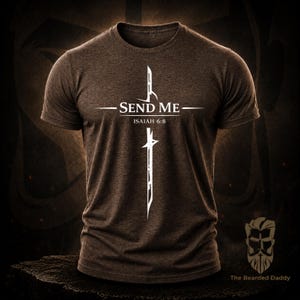 Isaiah 6:8 Shirt Christian T-Shirt Send Me Bible Verse Tee Faith Apparel Jesus Shirt Religious Gift Christian Clothing bild 9