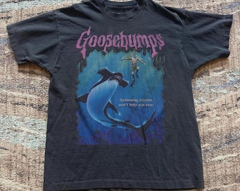 Goosebumps Vintage Deep Trouble Halloween Unisex Black T-shirt