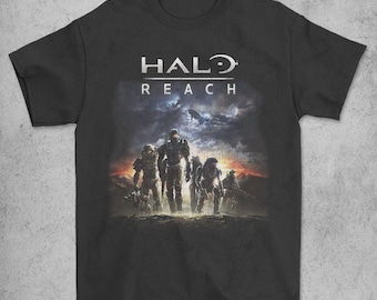 Vintage Y2K 00s Halo Reach 2010 Poster Print Video Game Promo T-Shirt