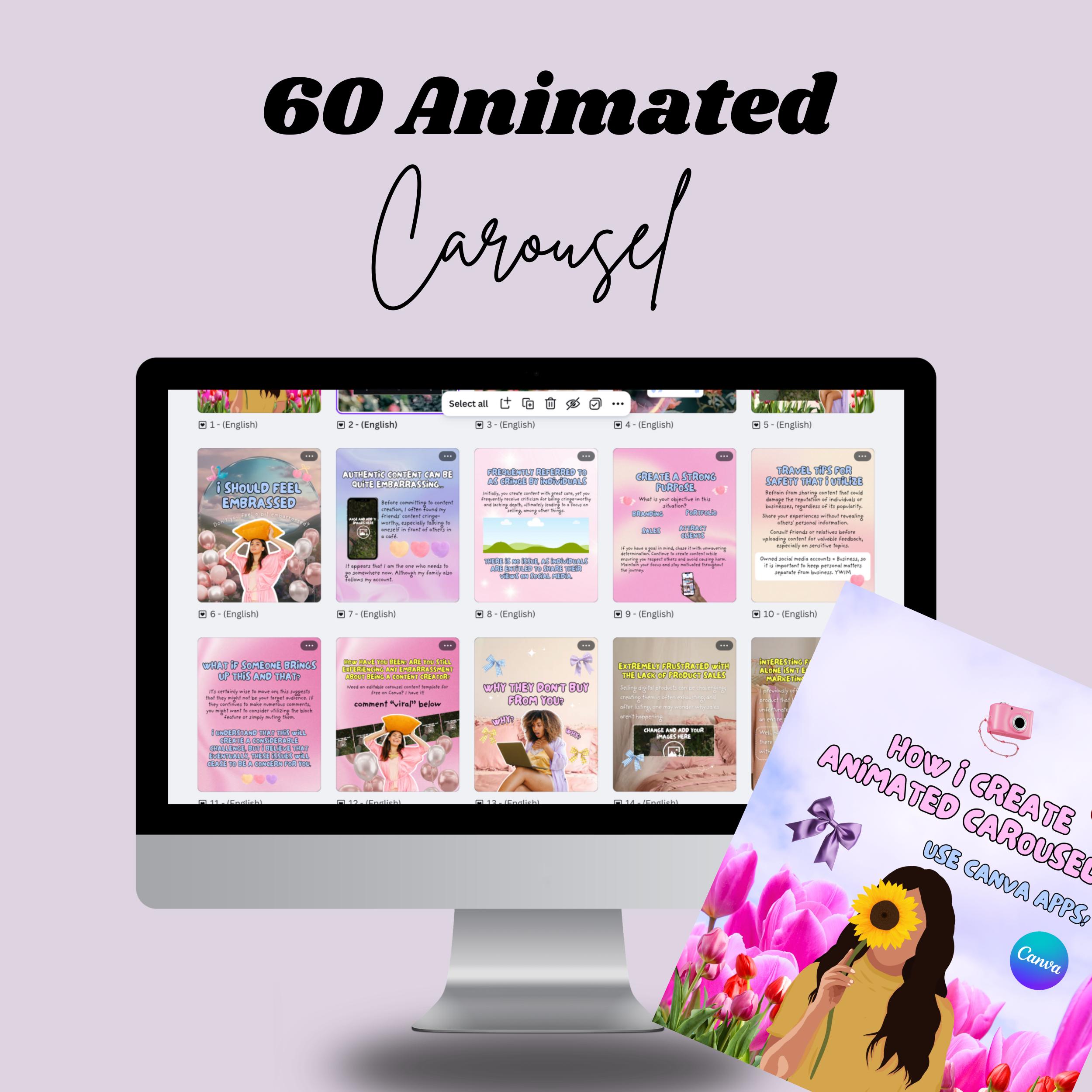 1,200+ Canva Instagram Carousel Templates | PLR MRR Social Media Bundle ...