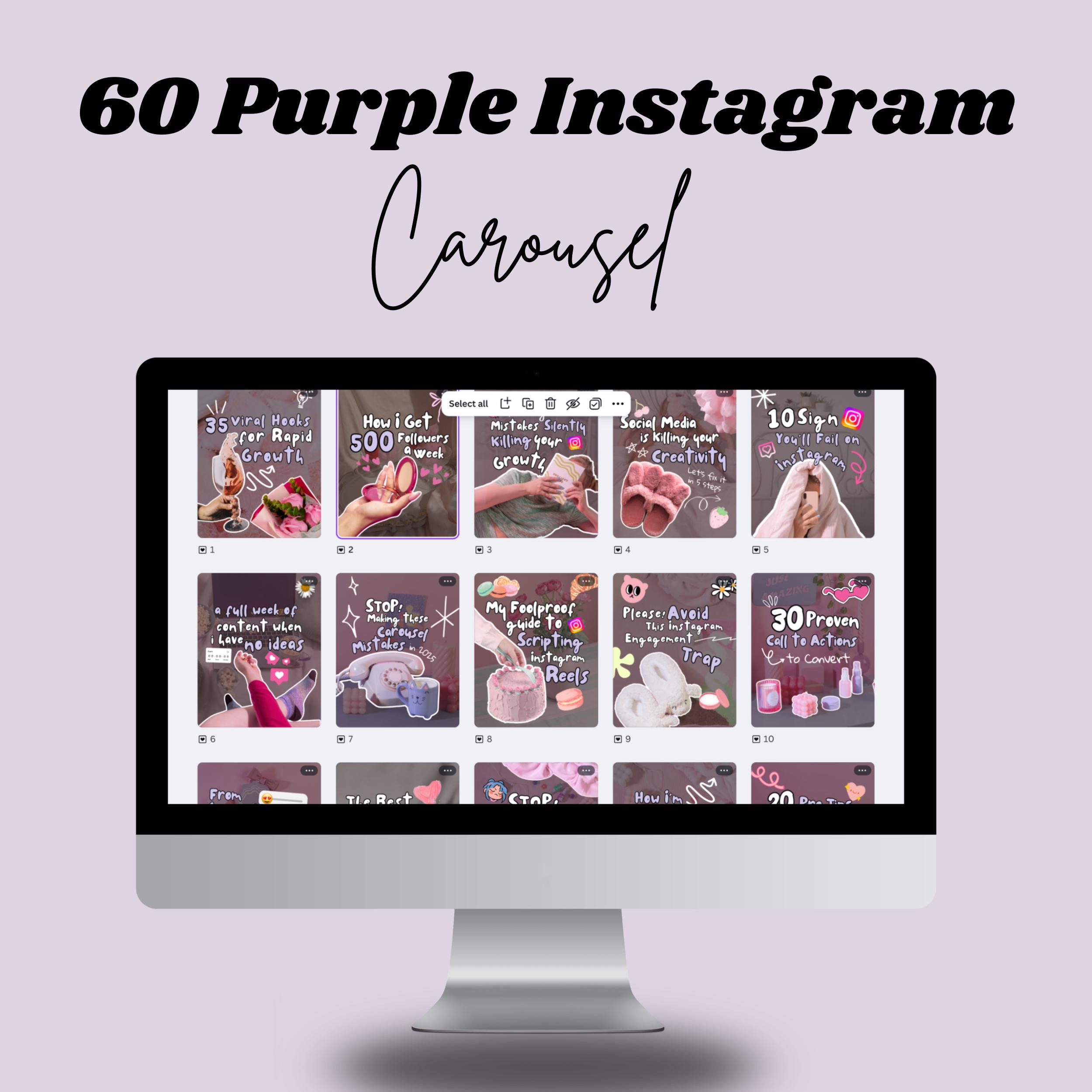 1,200+ Canva Instagram Carousel Templates | PLR MRR Social Media Bundle ...