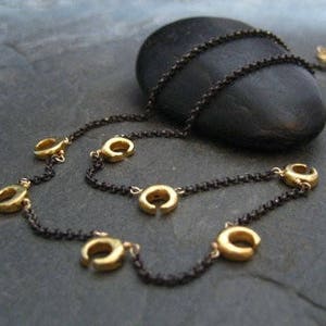 Crescent necklace, lunar pendants, half moon necklace, chain with crescent, arc chain, croissant, crescent choker image 1