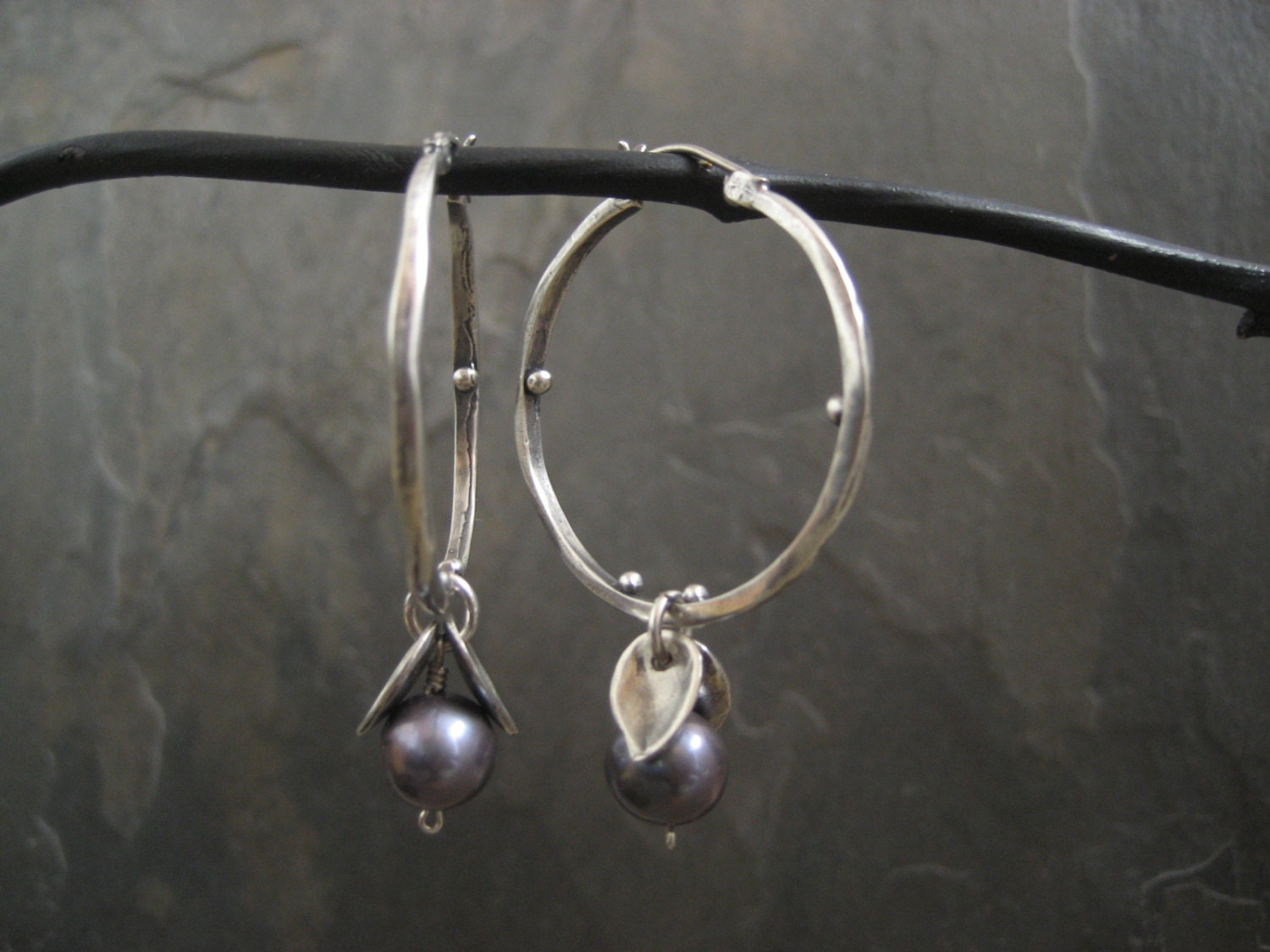 Freshwater Pearl Shephard Hook Earrings Sterling Silver main image 1