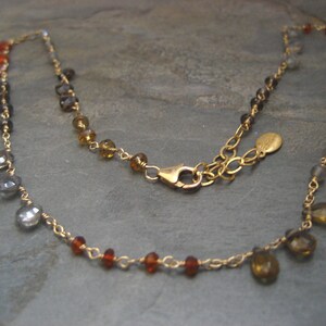 Multi gem stone necklace gold filled image 5