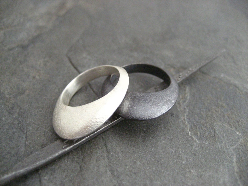 Egg Ring Sterling Silver Ring Oval Ring Egg Shaped Solid Etsy