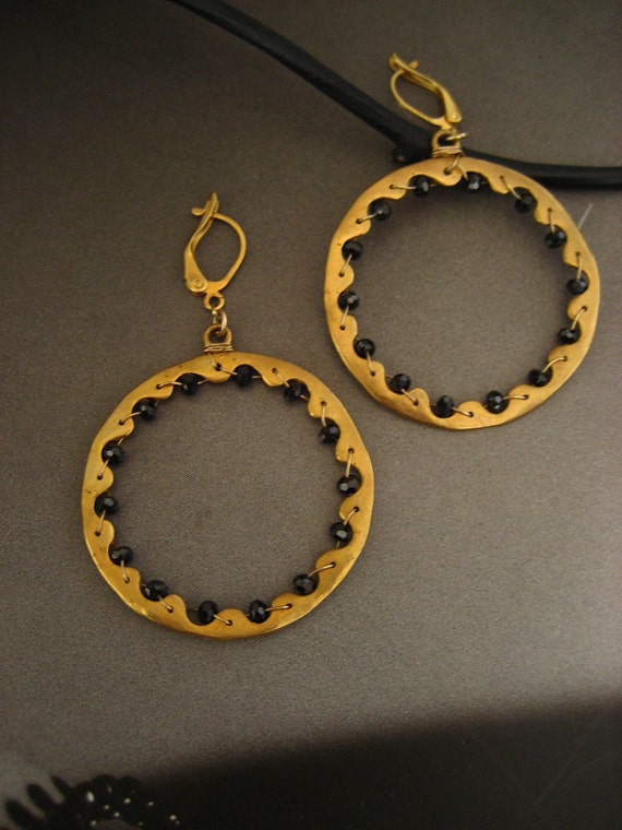 Fashion Hoops Hoop Earrings Round Black Onyx Mothers Day Gifts Jewelry Ct 4.86 Fashion Hoops Hoop Earrings Round Black Onyx Mothers Day Gifts Jewelry Ct 4.86