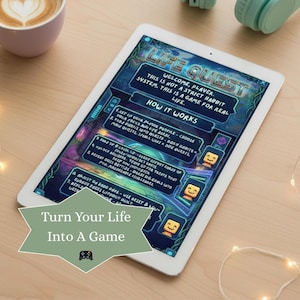 Gamified Digital Planner-Goodnotes, ADHD Habits Tracker, Daily Life Planner Digital & Printable