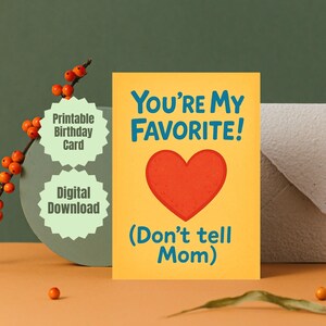 Carte imprimable papa drôle pour la fête des pères Cartes abordables de fille mon papa Carte de fils Carte papa mignon à télécharger Carte d'anniversaire beau-père