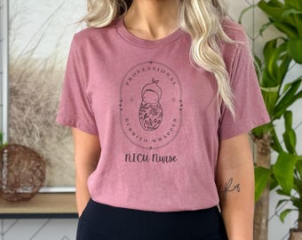 NICU Nurse T-Shirt: Professional Swaddler, Baby Nurse Shirt
