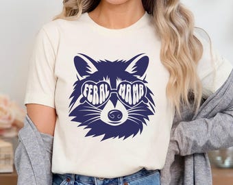 Feral Mama Racoon T-Shirt: Funny Mom Graphic Tee