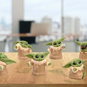 Set of 6pcs Funny Baby Yoda Figures, Grogu Figures, Yoda Mini Action Figure, Perfect Gift for Baby Yoda Lovers, Toy Figurine. image 1