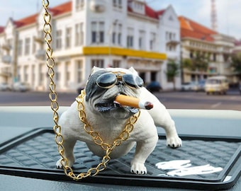 American Bully Dog Dashboard Decor,  Ornament Fashion, ornament animal dog statue, Auto Accessories No Base.