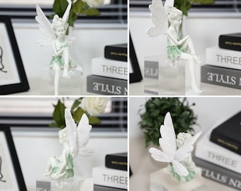 Blumenfee Statue, Engel Flügel Figur, Skulptur, Gartendekoration im Freien, Wohnzimmerdekoration