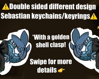 Sebastian Solace Double Sided Keychain Roblox Character Accessory!!