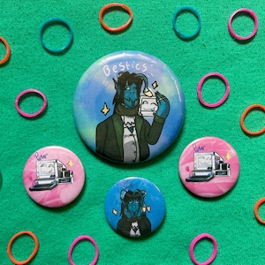 Roblox pressure, Sebastian and Painter! Besties! Pin badge/button.