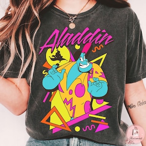 Disney Aladdin Genie Shirt, Crop Top, Retro 90s Portrait Design, Magic Kingdom Collection, Disneyland Matching Tee, WDW Epcot Gift