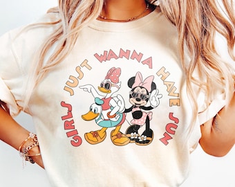 Disney Minnie Daisy Summer T-Shirt, Disney Besties Shirt, Girls Just Wanna Have Sun, Disneyworld Vacation Tee, Summer Vibes Gift
