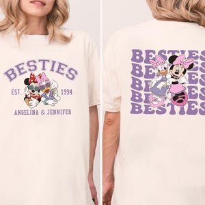 Minnie & Daisy Besties T-Shirt, Crop Top, Disney Girls Trip 2025, Best Friends Matching Tee, Disneyland Vacation Shirt, Retro 90s Design