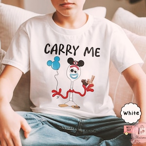 Carry Me Disney T-Shirt, Crop Top, Toy Story Forky Design, Disney Snacks Collection, Funny Vacation Mode Shirt, Perfect for Disney Fans
